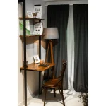 Biblioteca lemn, Seria A-620, Homs, negru/natur, 200 x 70 x 50 cm, lemn/metal,30283 - imagine 3