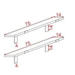 Set rafturi de perete din lemn, seria A-620, Homs, 30300 - imagine 6