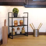 Masa lucru bucatarie cu rafturi ,seria A-620,lemn,Homs profil metalic,45x11x45 cm,30304 - imagine 6