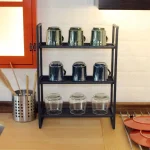 Masa lucru bucatarie cu rafturi ,seria A-620,lemn,Homs profil metalic,45x11x45 cm,30304 - imagine 4