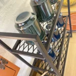 Masa lucru bucatarie cu rafturi ,seria A-620,lemn,Homs profil metalic,45x11x45 cm,30304