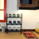 Masa lucru bucatarie cu rafturi ,seria A-620,lemn,Homs profil metalic,45x11x45 cm,30304 - imagine 2