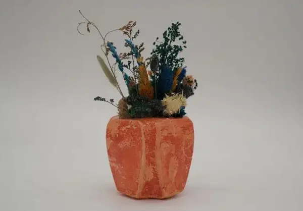 Ghiveci decorativ cu flori artificiale, homs seria A620,17x5.5x9 cm,30338