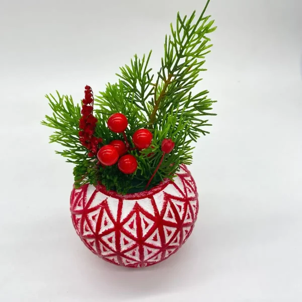 Ghiveci decorativ cu flori artificiale, homs seria A620,17x5.5x9 cm,30373