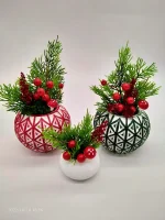 Ghiveci decorativ cu flori artificiale, homs seria A620,17x5.5x9 cm,30374 - imagine 9