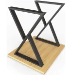 Set picioare pentru masa din metal, negru,72 cm - imagine 3