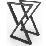 Set picioare pentru masa din metal, negru,72 cm - imagine 6