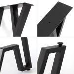 Set picioare masa metal, Homs , Negru,60X72 cm,30687 - imagine 7