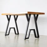 Set picioare masa metal, Homs , Negru,60X72 cm,30687 - imagine 3