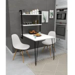 Masa cu biblioteca ,Homs serie 630, 90 x 45 cm, alb/negru,40083 - imagine 2