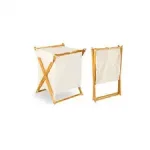 Cos depozitare pliabil 35×45×75 cm – natur/alb, Organize - imagine 2