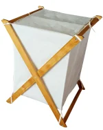 Cos depozitare pliabil 35×45×75 cm – natur/alb, Organize