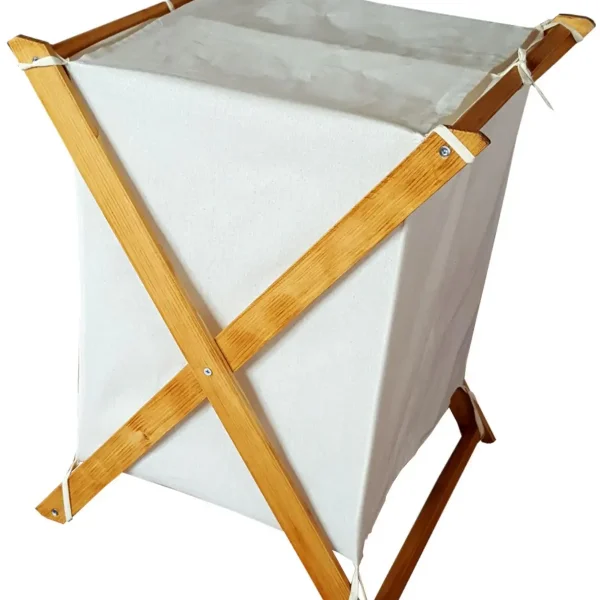 Cos depozitare pliabil 35×45×75 cm – natur/alb, Organize