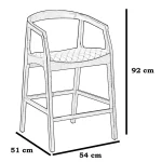 Scaun bar tapitat,fag,Seria Special AST-650,Homs,60016,rosu - imagine 3