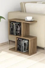 Masuta de cafea laterala, Zet Homs, nuc, 51 x 45 x 17 cm, PAL 18 mm