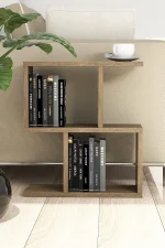 Masuta de cafea laterala, Zet Homs, nuc, 51 x 45 x 17 cm, PAL 18 mm - imagine 2