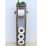 Stand suport toaleta,seria wood Homs, 55x10x10 cm, lemn natur,700015 - imagine 7