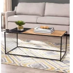 Masa de cafea Deco Homs,seria D-710,100 x 40 x 55cm, nuc/negru - imagine 4