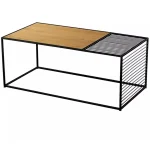 Masa de cafea Deco Homs,seria D-710,100 x 40 x 55cm, nuc/negru - imagine 3