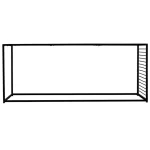 Masa de cafea Deco Homs,seria D-710,100 x 40 x 55cm, nuc/negru - imagine 5