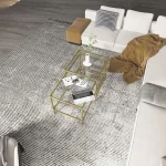 Masa de cafea Deco metal-sticla-auriu,Homs,seria D-710,0029 - imagine 3