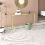 Consola metal-sticla auriu Deco seria D-710, homs,100x30x80 cm ,0031 - imagine 4