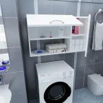 Dulap functional de baie alb, Salome Homs, 90 x 24.8 x 52 cm - imagine 2