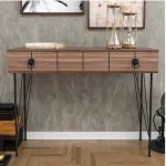 Consola hol Aida cu sertar culoare nuc si negru - imagine 4
