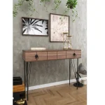 Consola hol Aida cu sertar culoare nuc si negru - imagine 9