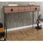 Consola hol Aida cu sertar culoare nuc si negru - imagine 2