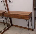 Consola hol Aida cu sertar culoare nuc si negru - imagine 6