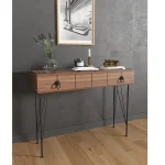 Consola hol Aida cu sertar culoare nuc si negru - imagine 10