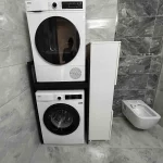 Suport raft pentru mașină de spălat și uscător,negru - imagine 12