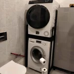 Suport raft pentru mașină de spălat și uscător,negru - imagine 10