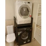 Suport raft pentru mașină de spălat și uscător,negru - imagine 4