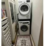 Suport raft pentru mașină de spălat și uscător,negru - imagine 8