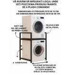 Suport raft pentru mașină de spălat și uscător,negru - imagine 3
