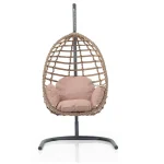 Balansoar scaun suspendat din rattan pentru exterior interior 205x110x95 cm - imagine 2