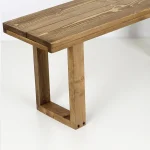 Banca gradina din lemn nuc-natur, 100 cm - imagine 2