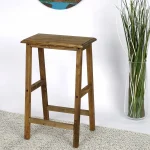 Scaun bar, taburet,William,din lemn,culoare nuc,70 cm - imagine 3