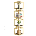 Biblioteca Art din metal culoare auriu 150 cm - imagine 4