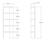 Biblioteca Evon culoare antracit 160 cm - imagine 3