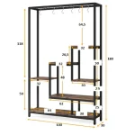 Biblioteca Endulus din metal culoare alb 180x 100x32 cm - imagine 2