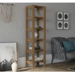 Biblioteca Trudy culoare nuc,180 cm