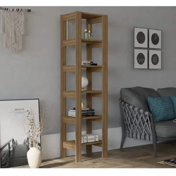 Biblioteca Trudy culoare nuc,180 cm