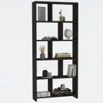 Biblioteca modern Jordan culoare antracit 162 cm - imagine 2