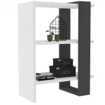 Biblioteca Fanny culoare alb si antracit 70 cm