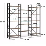 Biblioteca , stil industrial seria A-627,180x27x170 cm ,PL255 - imagine 2