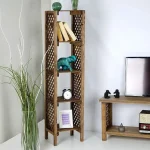 Raft organizator cu 4 politie pentru ,baie bucatarie, culoare nuc, 140 cm - imagine 3