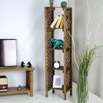 Raft organizator cu 4 politie pentru ,baie bucatarie, culoare nuc, 140 cm